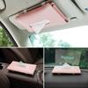 Interior Decor PU Leather Car Tissue Holder Universal Soft Sun Visor Attachment Elegant Creative Auto Storage Case On-The-Go