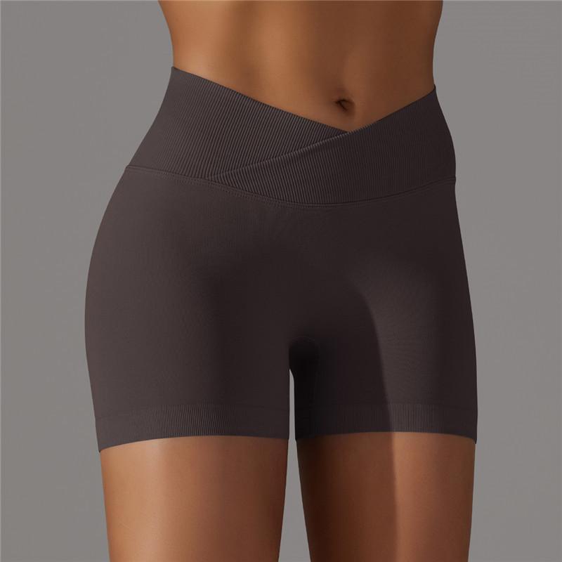 High Waist Yoga Shorts Woman Gym Tights Fitness Elastic Breathable Hip Lifting Sports Shorts