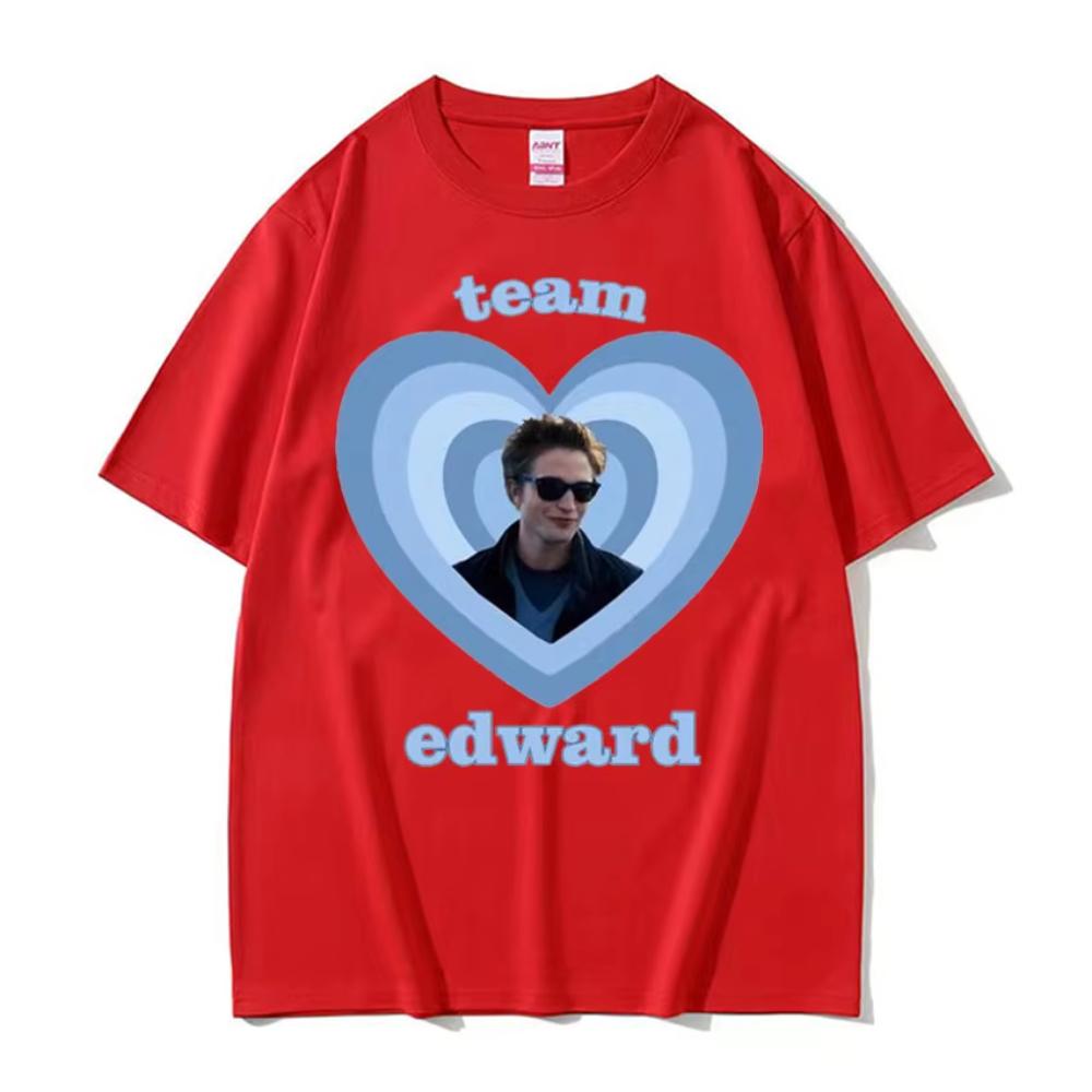 Twilight Team Edward Cullen Printed Tshirts Men Women Fashion Retro Short Sleeve T Shirt Casual Male Cotton Tshirts Streetwear