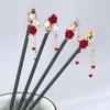 Rose Ancient Headwear Wooden Hairpin Ancient Style Hairpin Hanfu Hair Sticks Chinese Style Headwear
