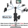 17mm Ball Mount Extension Arm, Double Socket Arm 17mm Ball 360° Swivel Extension Rod for Garmin GPS Mount, Car/Air Vent/Dash/Suction Cup Mounted