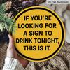2D Flat 1pc, 8x8 in, Drinking Theme Aluminum Metal Decorative Signs & Plaques, Perfect for Decorating Bedrooms, Kitchens, Dining Rooms, and Bars - An