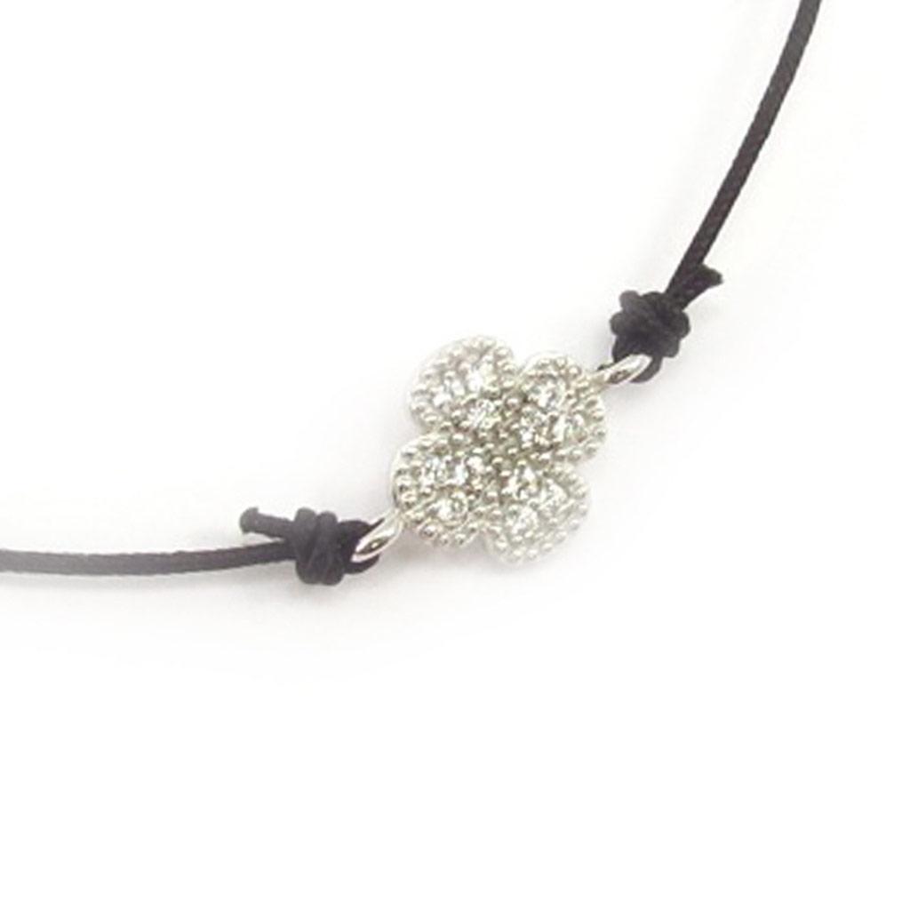 Les Trésors De Lily [K5175] - Silver Bracelet 'Clover' White Silver (rhodium Plated) - 9 Mm