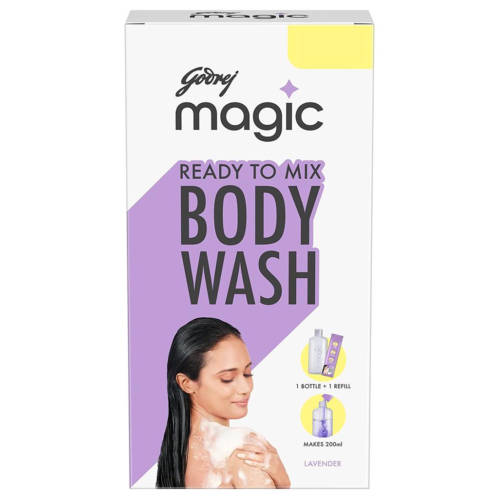 Godrej Magic Ready to Mix Body Wash Лаванда комбинированный набор (Бутылка + пополнение)