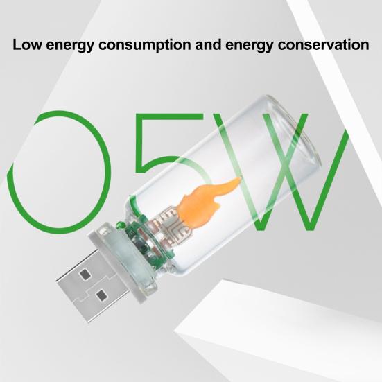 USB Ночник-пламя с сенсорным управлением, реалистичная мерцающая светодиодная свеча для дома, автомобиля