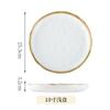 1pcs Nordic White Gray Dishes Plate Bowl Light Luxury Ceramic Gold Edge Tableware Porcelain Rice Bowl Disc Kitchen Supplies