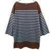 Le Minor Made In France Border Long Sleeve Tunic 1 Brown X Blue One Piece Women Used