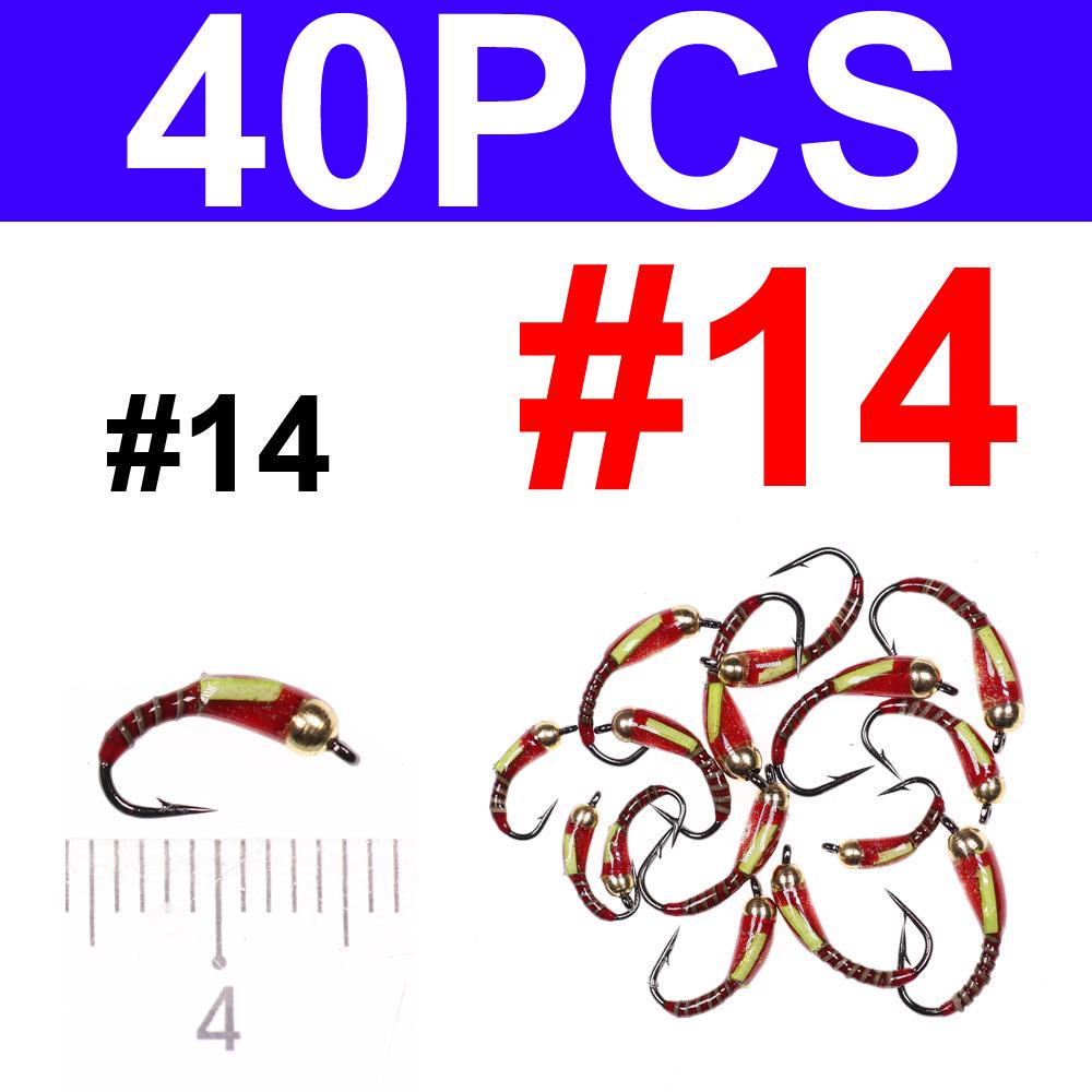 40 шт. латунная голова павлина Herl Buzzer Fly Ice Fishing приманка для ловли нахлыстом нимфа личинка для форели, окуня, синежабрной рыбалки