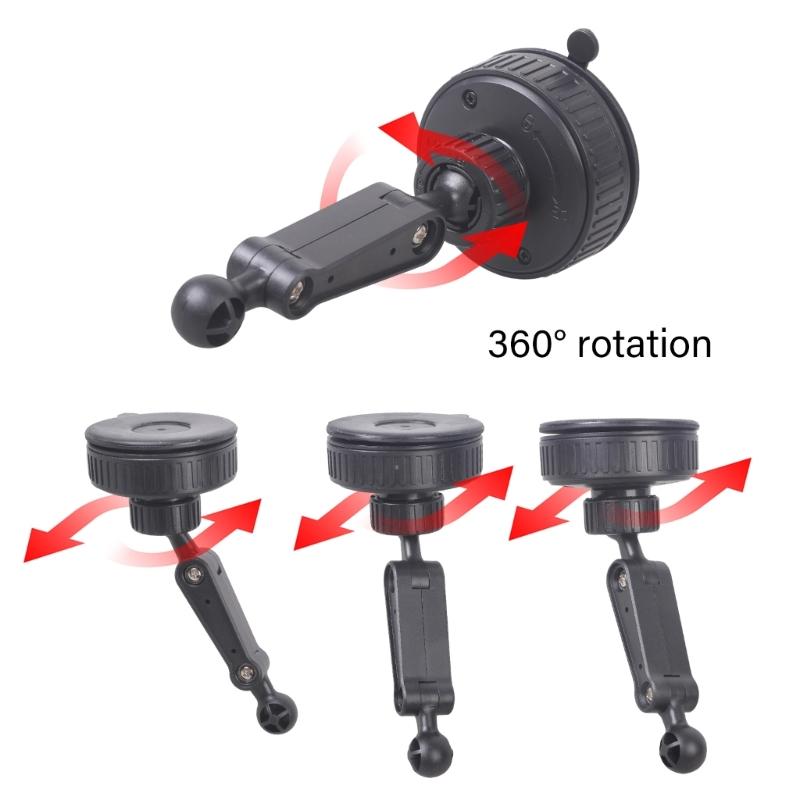 360 Degree Rotatable Sticky Suction Cup Mount For 17mm Ball Head Adapter