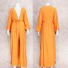 Sexy Short Sleeve Front Open Self Belted Long Kimono Dress Summer Clothes For Women Beach Wear Bathing Suit Cover Up Q1357