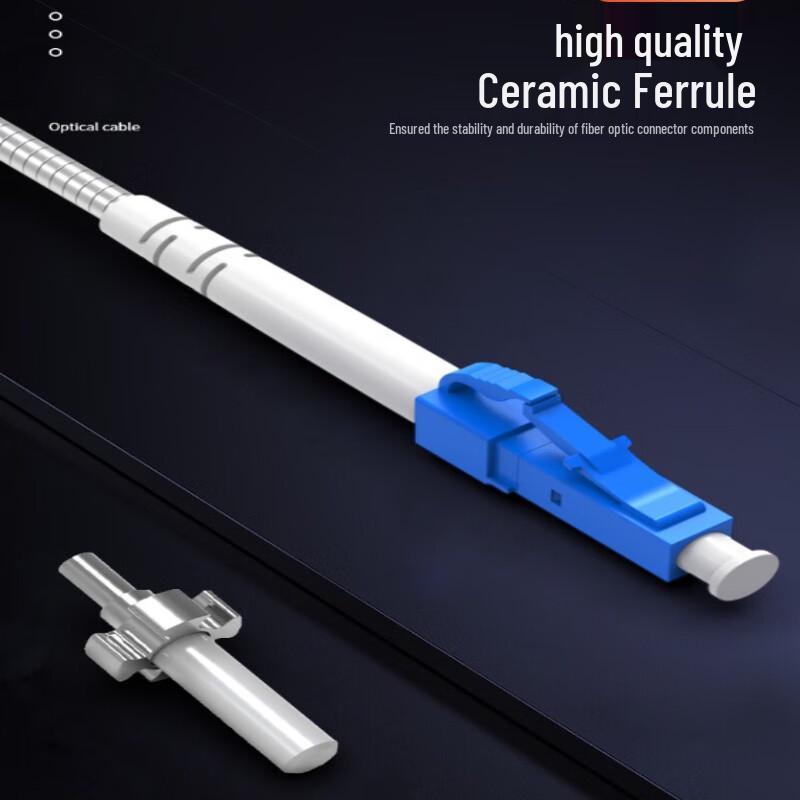Qishao Telecom-Grade Armored LC-LC Single-Mode Fiber Optic Patch Cable