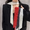 Luxury Narrow Edge Silk Scarf Polka Dot Neck Scarf Fashion Neck Strap  Clothing Accessories