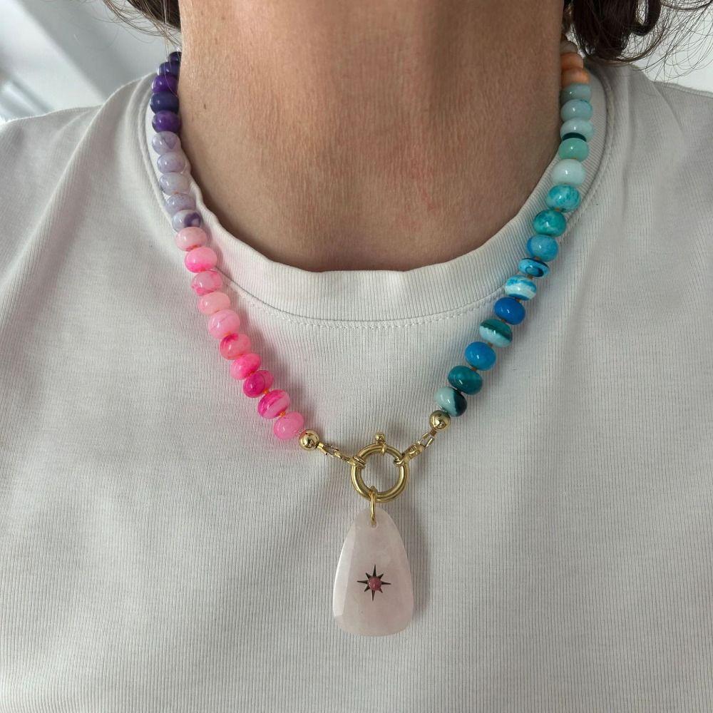 Charms Jewelry Floral Chain Choker Bohemia Beads Pendant Necklace Trendy Flower Necklace  Vacation