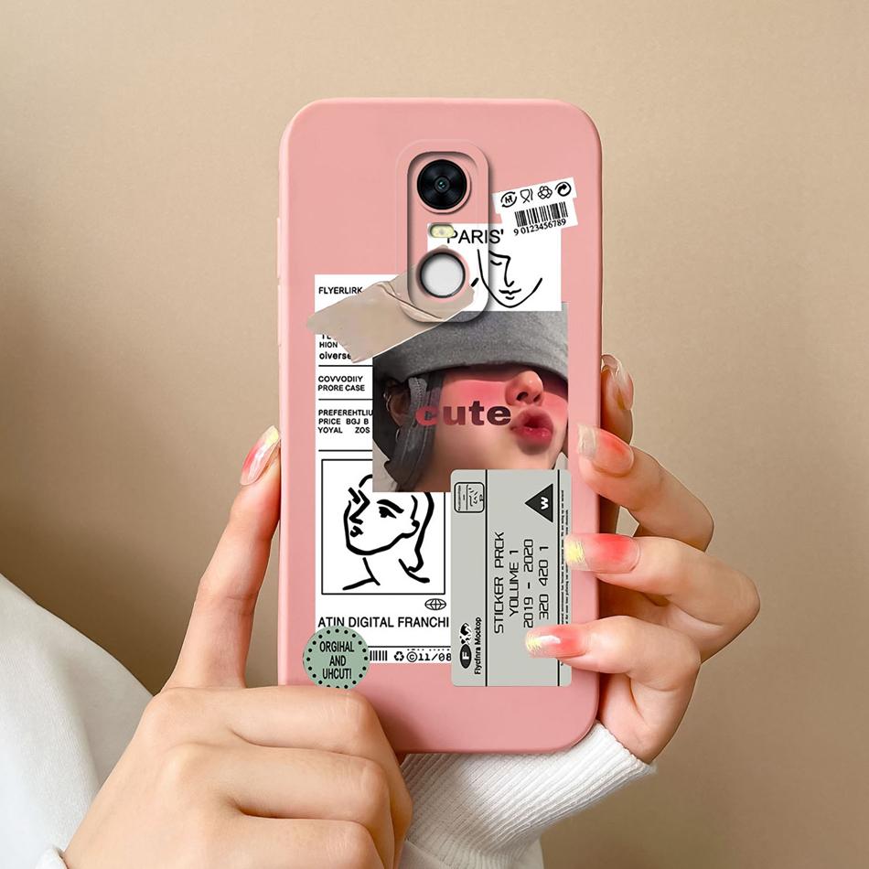 For Redmi Note5 Redmi5 Plus Phone Case Cartoon Liquid Silicone Full Coverage Anti Drop Funda For Redmi 5 Plus Note 5 Bumper Capa