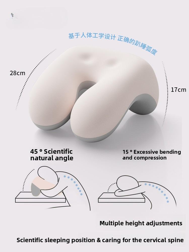 Memory Foam Office Chair Head Support Pillow for Computer Chairs Adjustable Headrest Nap Pillow for Sleeping Working Removable
