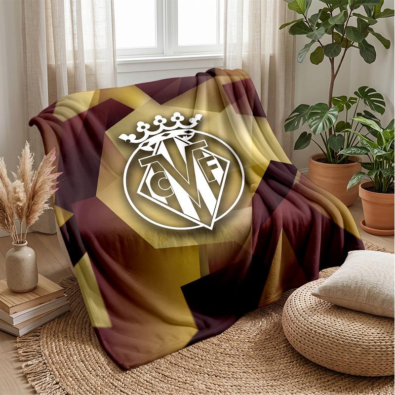 Villarreal FC Soft Flannel Fleece Blanket Lightweight Cozy Warm Throw Blanket For Sofa Bed Home Decor