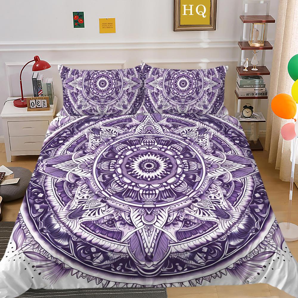3D Mandala Printing Comforter Cover Set Double Size Polyester Duvet Cover Fashion Highend Home Bedclothes