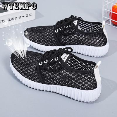 Маленькие белые туфли, женские дышащие летние туфли в сетку, тонкая женская обувь, универсальная повседневная обувь с вырезами, обувь для мам