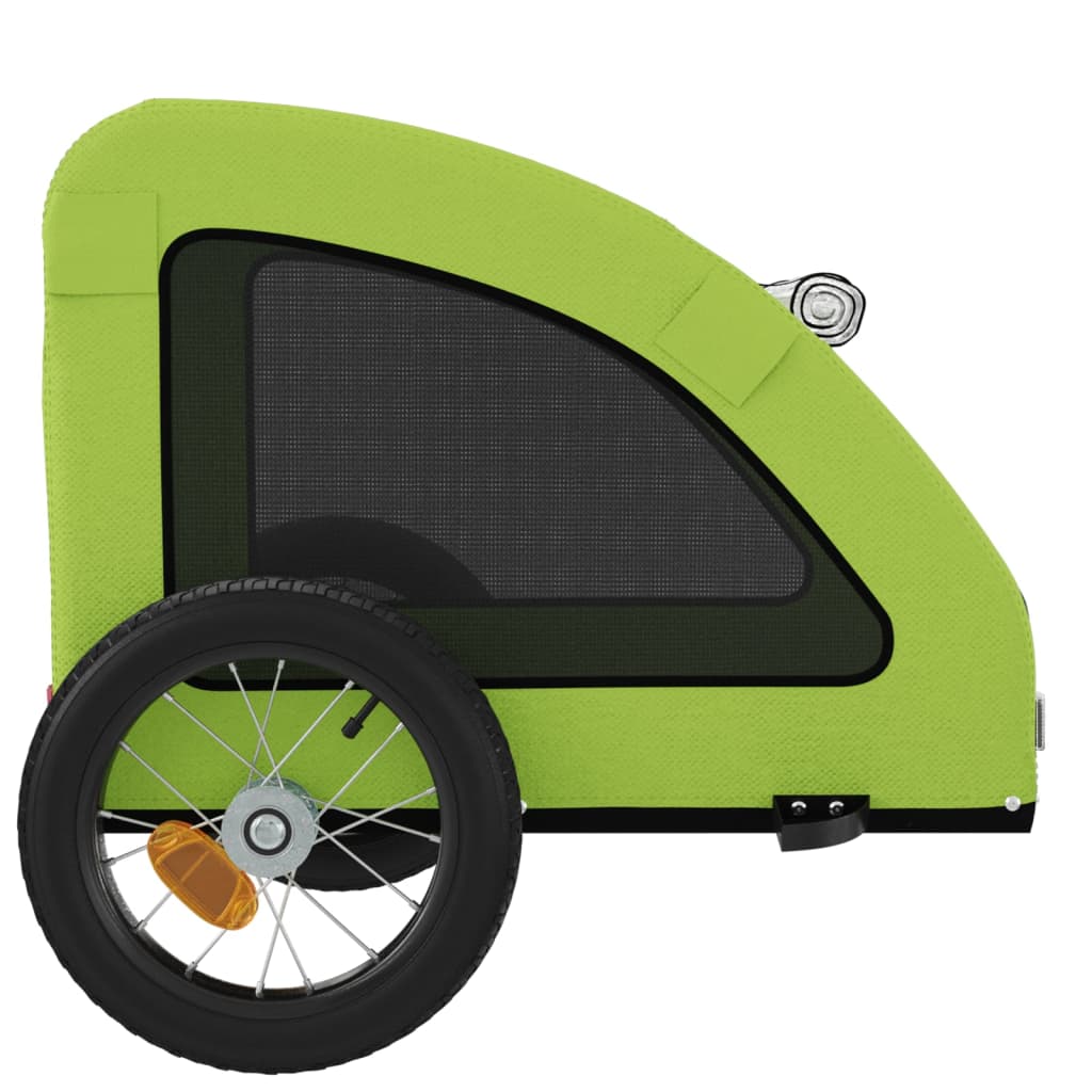 Bicycle Trailer for Dogs Green Oxford Fabric and Iron