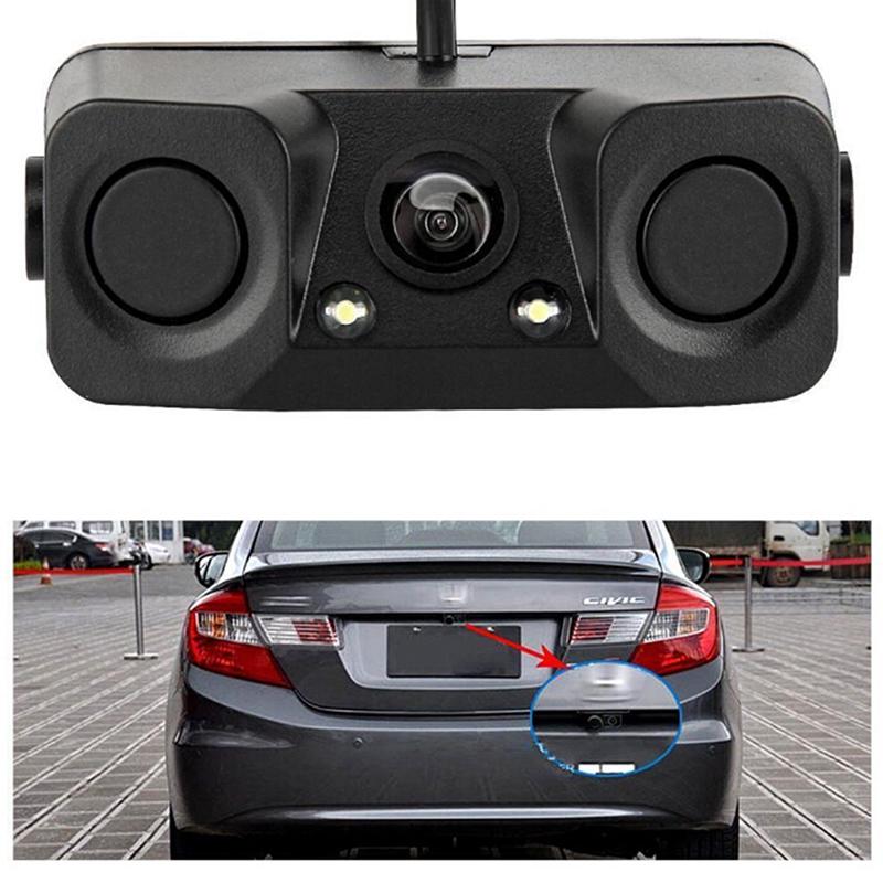 3 In1 Автомобильная парковка Реверсивные радарные датчики заднего вида Резервная копия 170Celsiusamera Universal