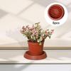 6 Pieces Plant Saucers Flowerpot Drip Trays Windowsill Tray Flower Pot for Indoor