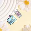 Juguito De Paciencia Blue Juice Box Enamel Pin Humor Spanish Medicate Loca Pink Medicine Bottle Brooch Lapel Badge Jewelry Gifts