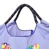 Eco-Friendly Embroidered Nylon Shopping Bag with Butterfly and Flower Designs, Convertible Hand-Held/Shoulder Style.