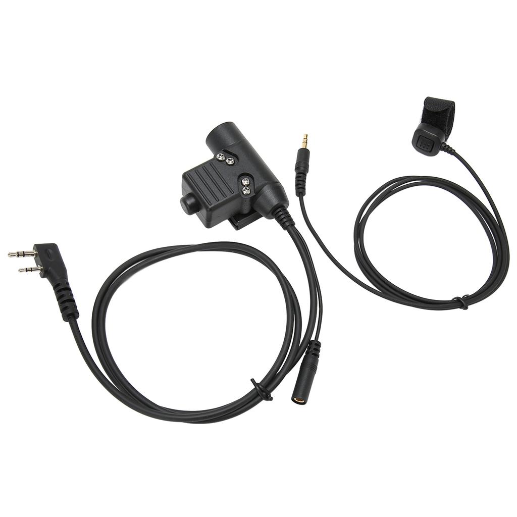 U94 PTT Adapter Push To Talk Button Walkie Talkie Military Headset Connector Replacement for