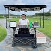Extra-Wide Portable Stall Canopy with Adjustable Table