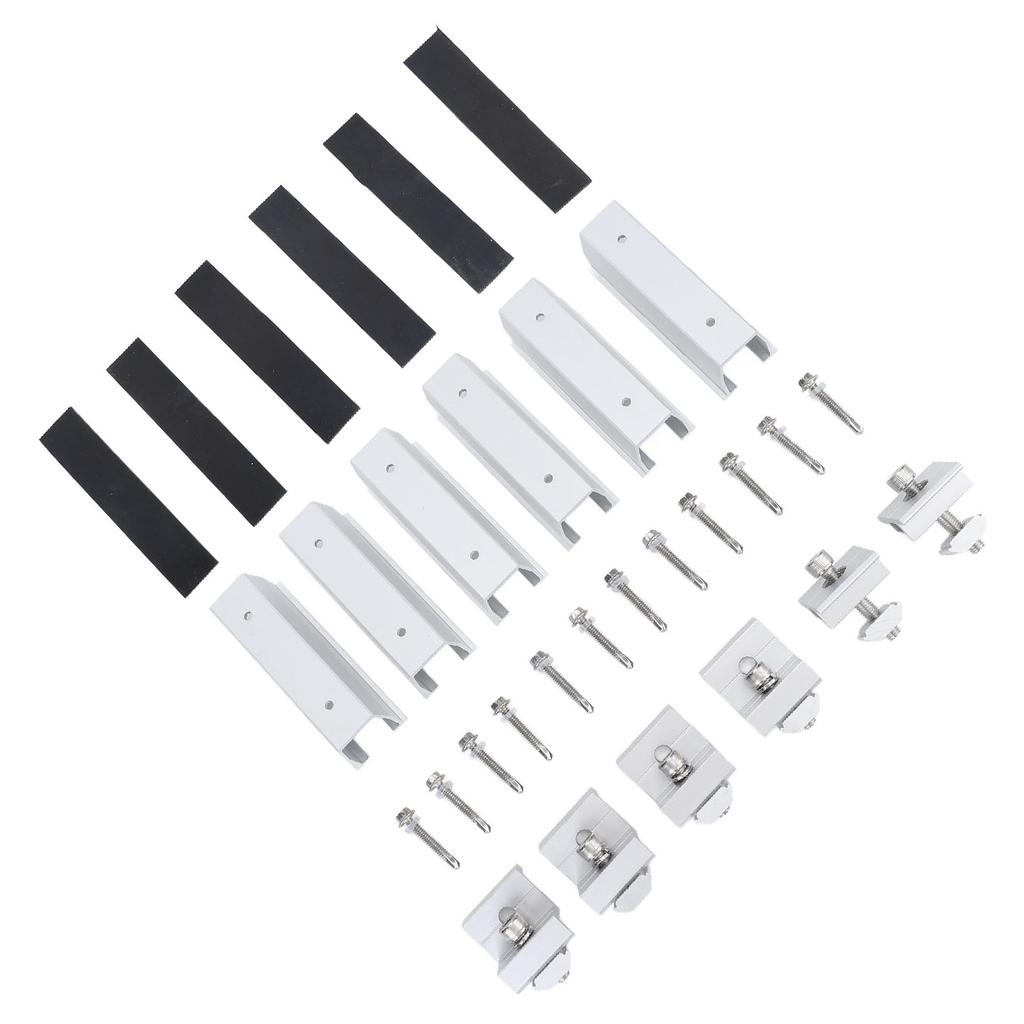 Комплекты кронштейнов для крепления солнечных панелей Алюминиевый сплав Кронштейны для крепления солнечных панелей на плоской крыше Торцевые зажимы