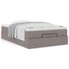 Maison Exclusive - Cadre de lit ottoman avec matelas taupe 120x200 cm tissu