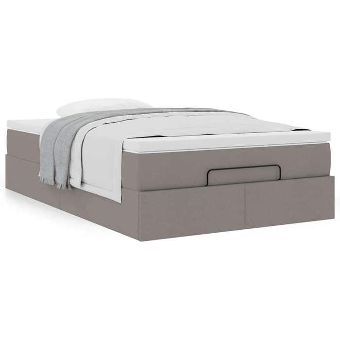 Maison Exclusive - Cadre de lit ottoman avec matelas taupe 120x200 cm tissu