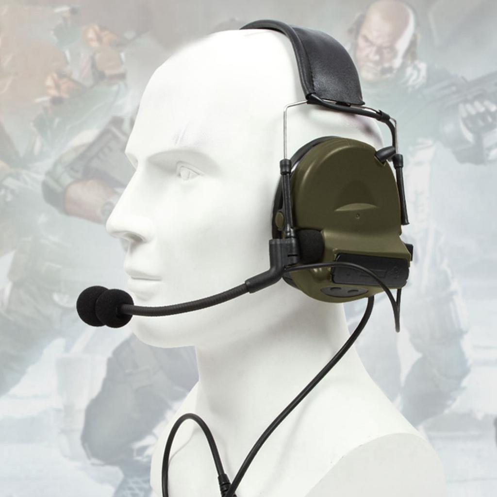 Outdoor Earmuff Microphone Earphone Headset for Combat Games