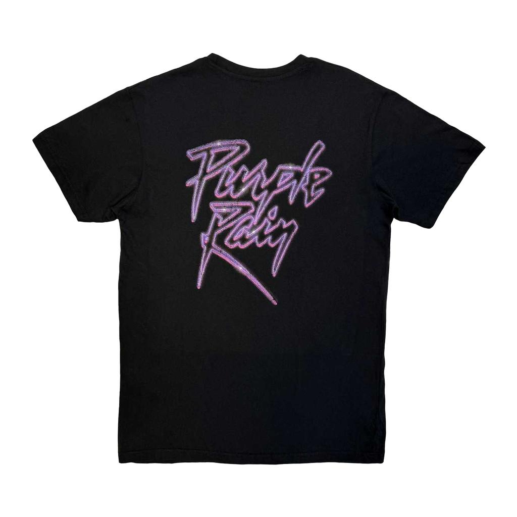 Prince Unisex Adult Purple Rain Logo Outline T-Shirt