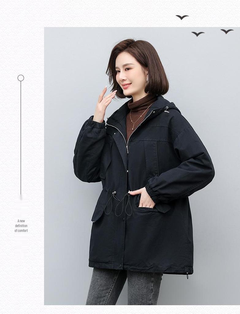Women's Mid-Length Parka - 2024 Winter Loose-Fit Fashionable Fleece-Lined Cotton Coat