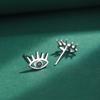 Creative Eye Shape S925 Silver Earring for Women's Simple Zircon Earrings Jewelry Anniversary Gift Sterling Silver Jewelry