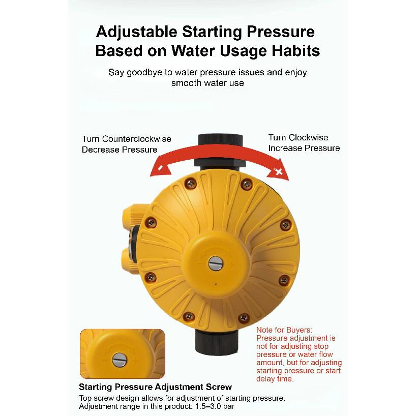 S-5 Automatic Water Pump Controller 220V Adjustable Pressure Switch 1 Inch Thread Dry Run Protection Booster Pump Controller