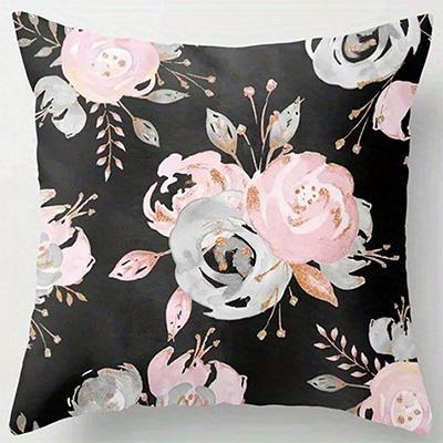 Home Decor Floral Watercolor Pattern Throw Pillow Covers Pattern Cushion Cover Suitable For Sofa Bedroom Car Pillow Cover