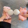 Свинья-мыльные пузыри Сжималка Антистресс Мультяшная свинка Сенсорная игрушка Мягкое эластичное животное Игрушка для стола дома и в офисе