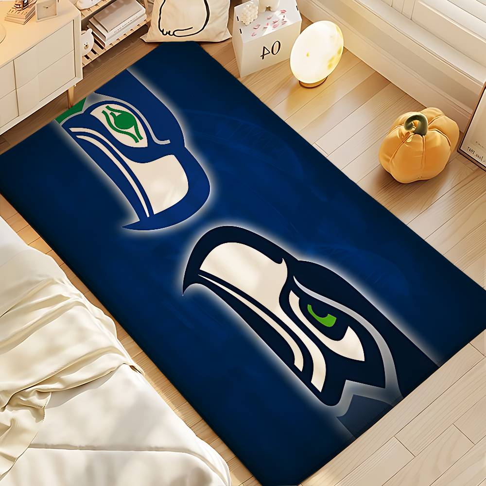 S-Seattle Seahawks Carpet Bathroom Anti-slip Mat Door Mat Home Decoration Mat Entrance Door Mat Scratch-resistant Door Mat