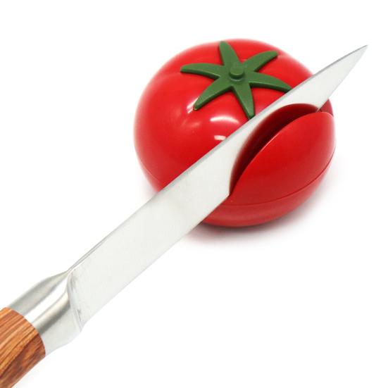 Милая керамическая точилка для томатов, быстрая заточка, многофункциональная резак для фруктов, ножницы, металлическая точилка для посуды, точильный камень, кухонные принадлежности