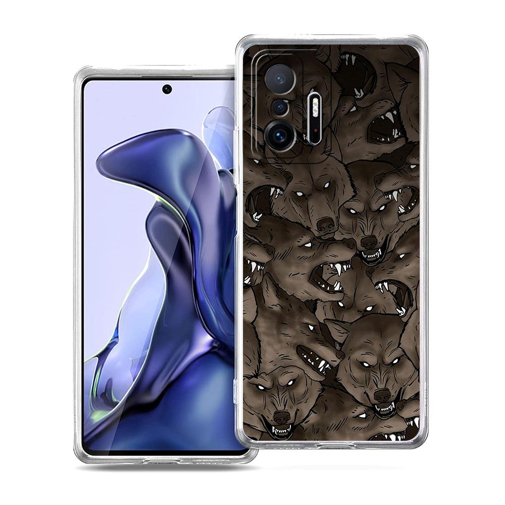 Чехол для телефона 'Воющий волк на луне' для Xiaomi Mi Poco F3 X3 X4 GT NFC M3 M4 11 Ultra 12 11X 11i Pro Lite 5G Мягкий прозрачный чехол