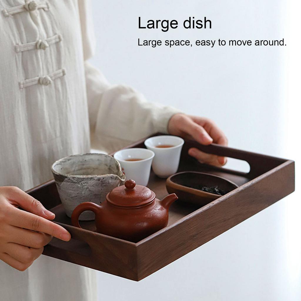 Поднос для еды Поднос для еды Поднос для чая Прямоугольный деревянный поднос для завтрака Поднос для еды для чая Кофе Фрукты Закуски
