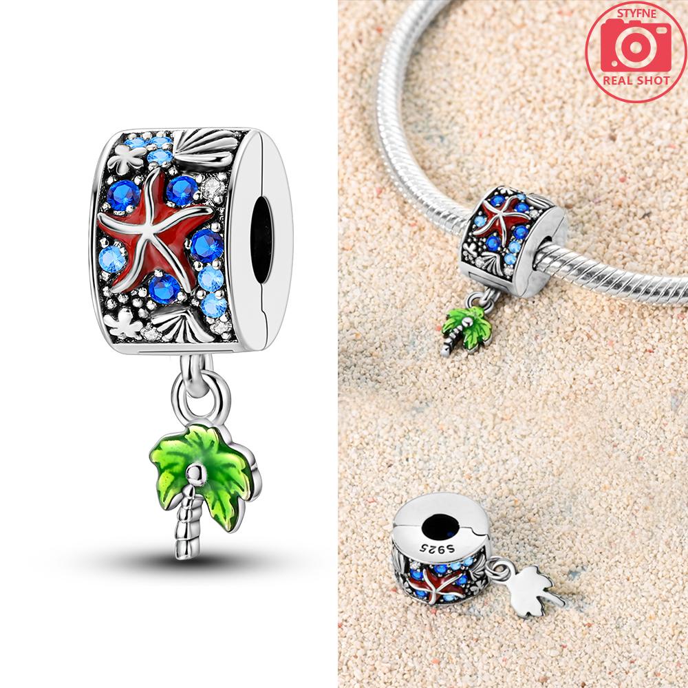 Серия Мир Океана Морской Синий Черепаха Морская Звезда Краб Осьминог Шармы Бусина Подходит Браслет Медь DIY Ювелирное Изделие Подарок