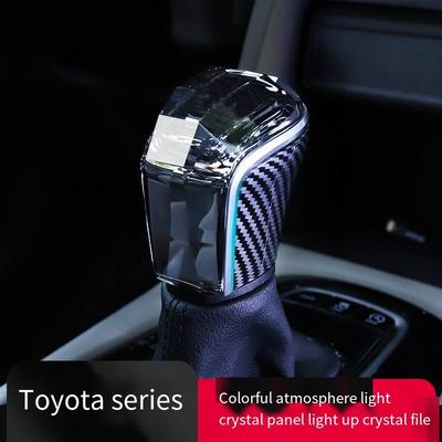 Светодиодная ручка переключения передач из хрусталя подходит для Toyota Camry, Toyota Corolla, Toyota Land Cruiser, Asian Lion, хрустальная светящаяся ручка переключения передач