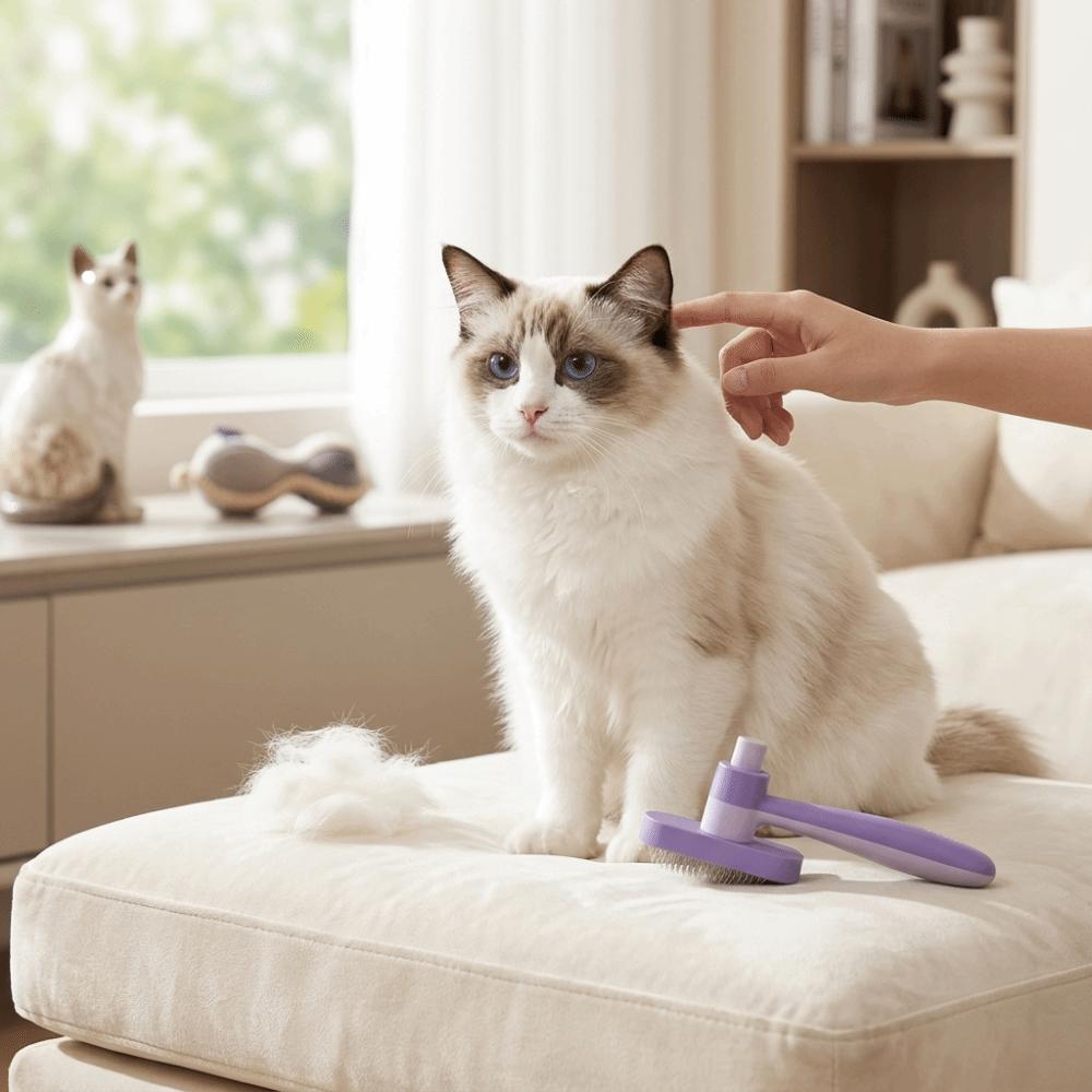 Massage Function Dog Hair Comb Adjustable Self Cleaning Dog Brush New Pet Comb Dogs
