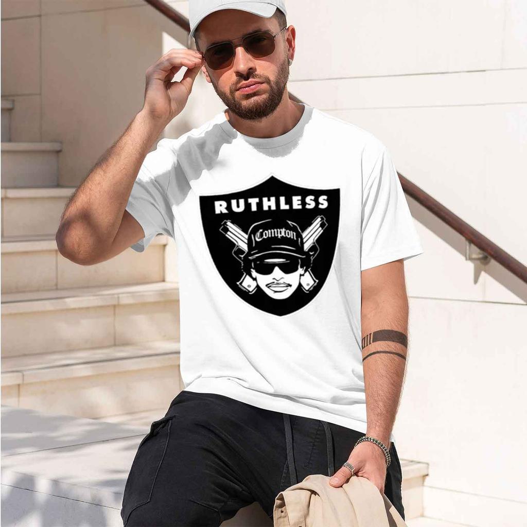 Streetwear Style Unisexs Tshirt Ruthless Compton Theme Summer Casual Wear Gift For Hip Hop Fans 2026 New Model Shortsleeve Crewn