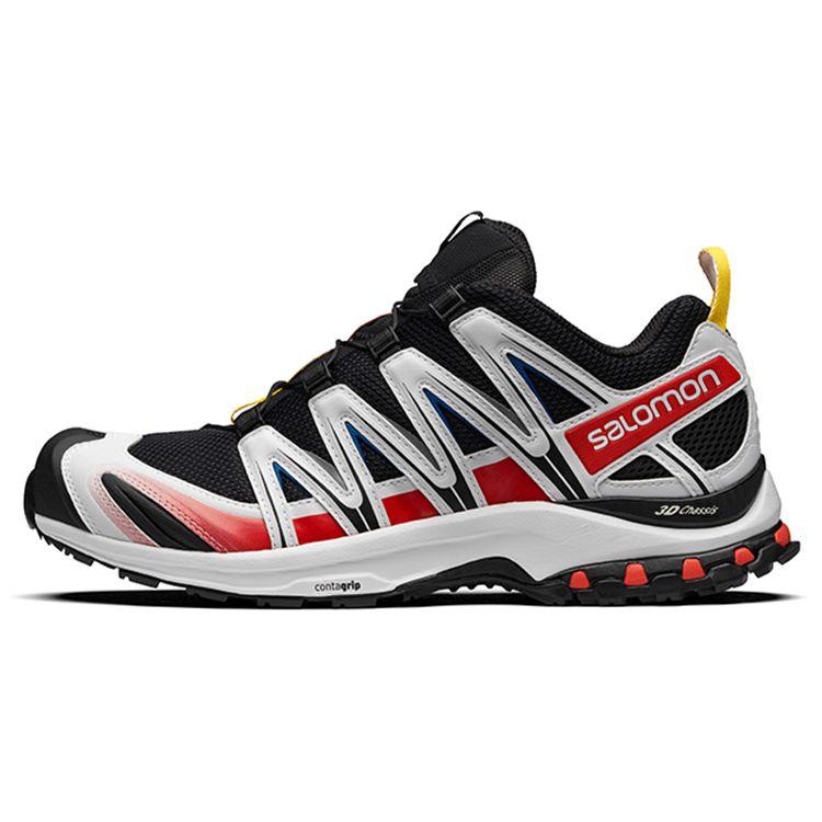 SALOMON XA Pro 3D Racing Outdoor Hiking Fabric Shock Absorption Non-Slip Wear-Resistant Low-Top Running Shoes Unisex Sneaker Black White Red 413430