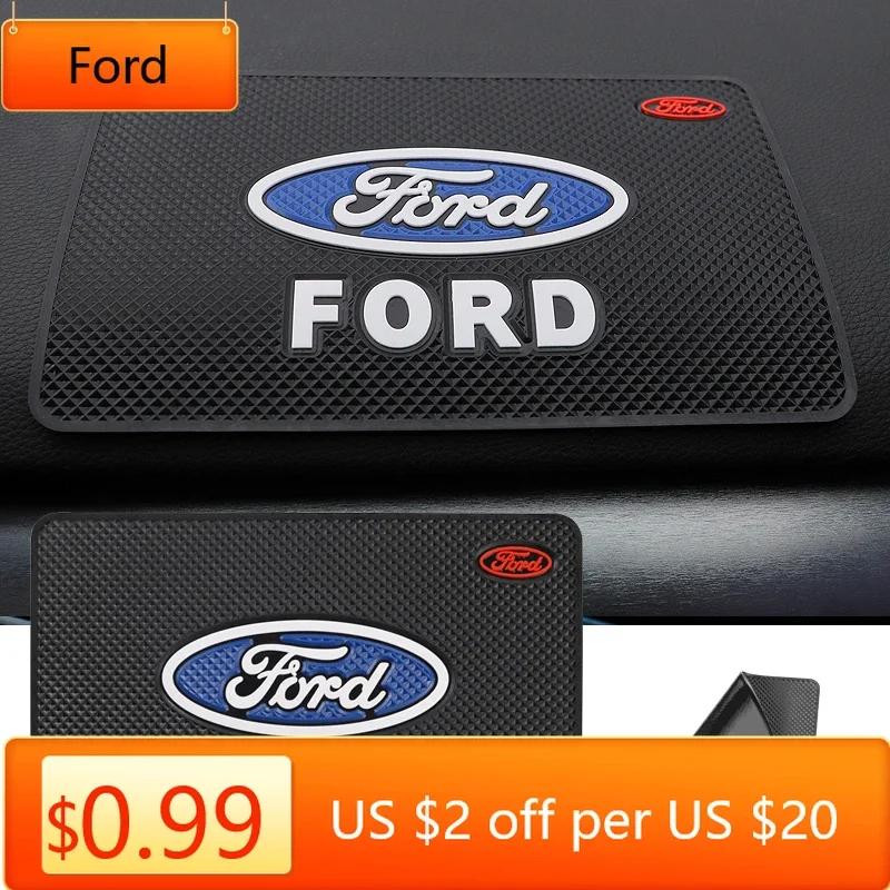 Car Sticker 2026 New 2025 Hot Car Dashboard Non-slip Mat Phone Key Storage Pad Car Accessories For Ford ST Line Focus Mustang Fi