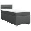 Maison Exclusive - Sommier à lattes de lit et matelas Gris foncé 90x190 cm Tissu